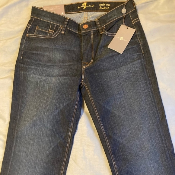 7 For All Mankind Mid Rise Bootcut Jeans - Picture 1 of 4